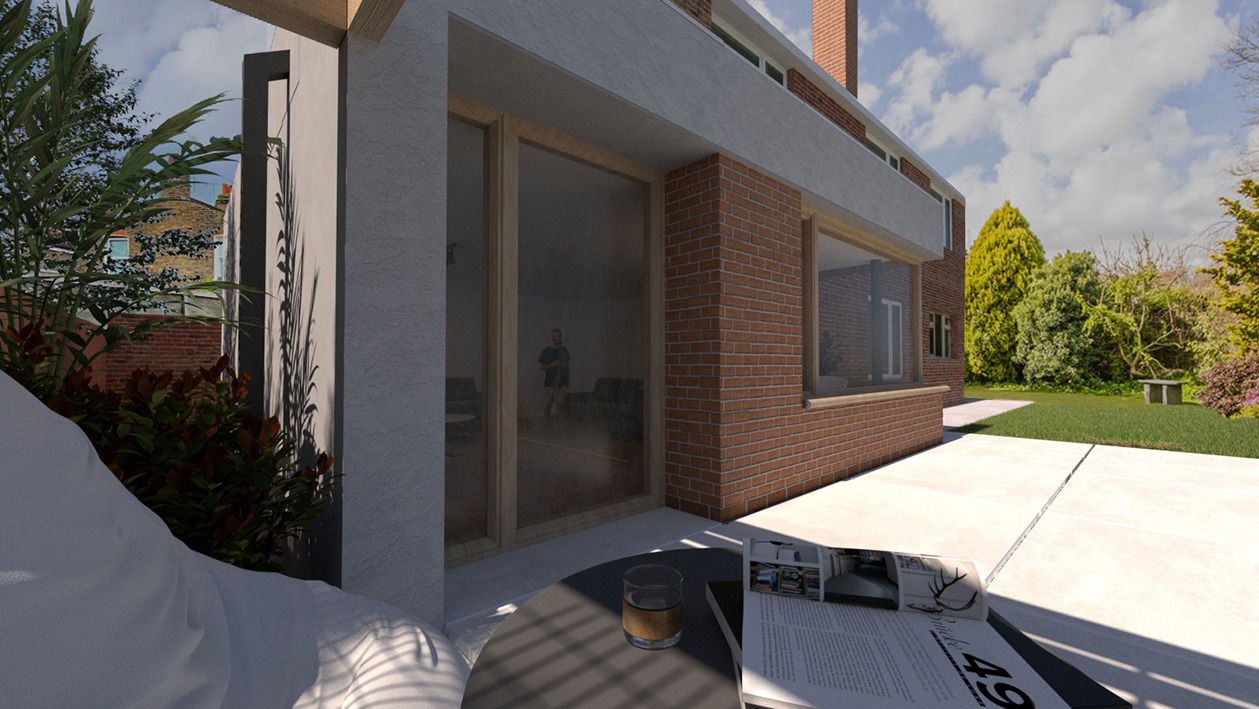 concept-house-extension-entry-elevation-architecture-trends-2018-PGPstudio concept stage for house 83 from underneath pergola