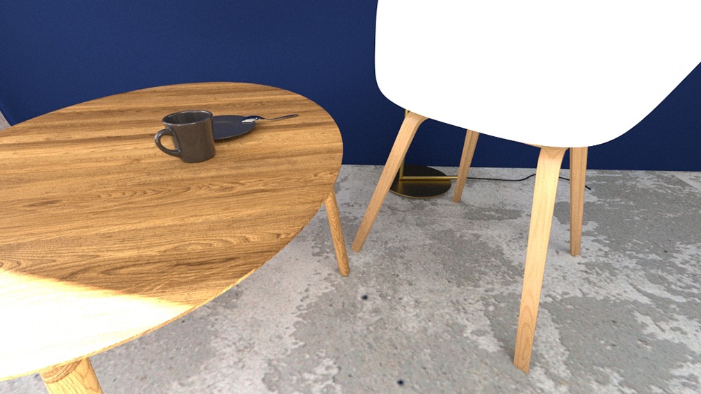 concept-blue-living-room-concrete floor-interior-design-trends-2019-PGPstudio Concept for living room with concrete screed floor