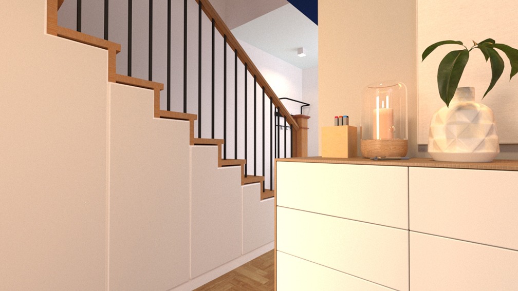 concept-blue-living-room-lean-to-interior-design-trends-2019-PGPstudio Concept for living room and under-stairs storage area