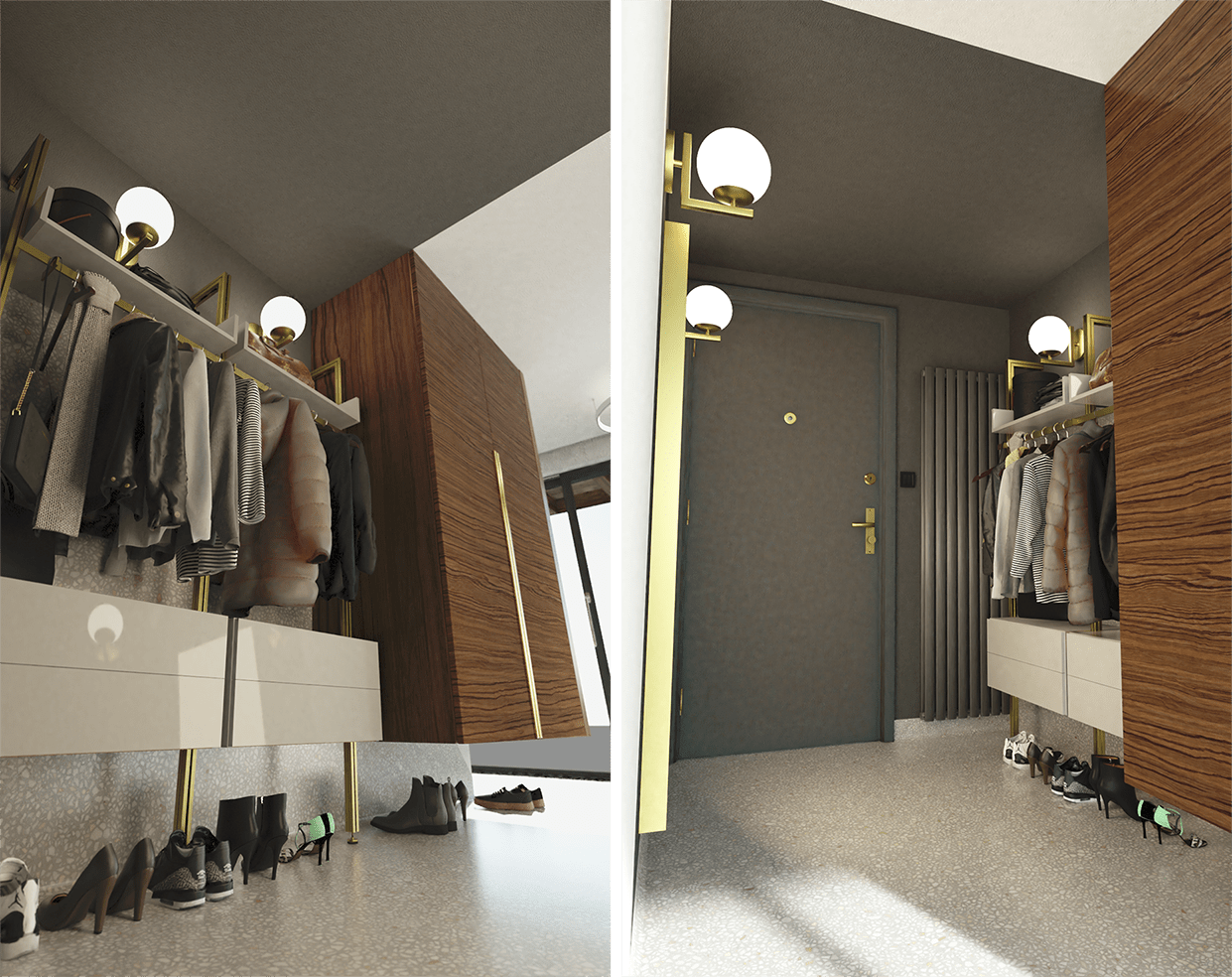 entrance hall-terazzo-garden-house-interior-design-trends-2020-pgpstudio Garden House corridor