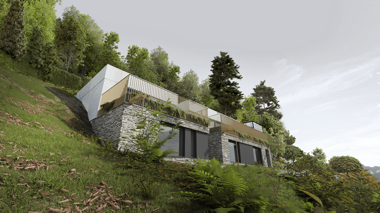 Stone House from left
