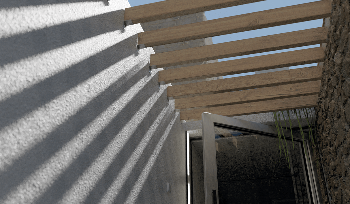 entrance-pergola-summer-house-exterior-architecture-trends-2022-mallorca-pgpstudio Mallorca pergola