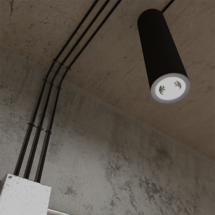 industrial-exposed-power-cables-summer-house-exterior-architecture-trends-2022-mallorca-pgpstudio Mallorca interiors ceiling cables and lights