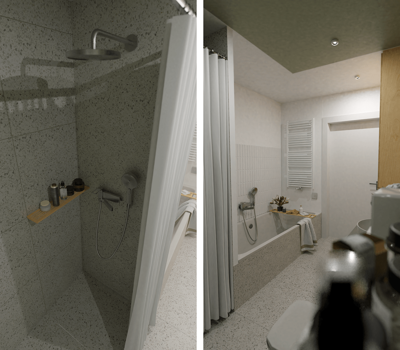 sage-bathroom-shower-bathtub-image-interiors-trends-2021-PGPstudio Sage Bathroom from shower