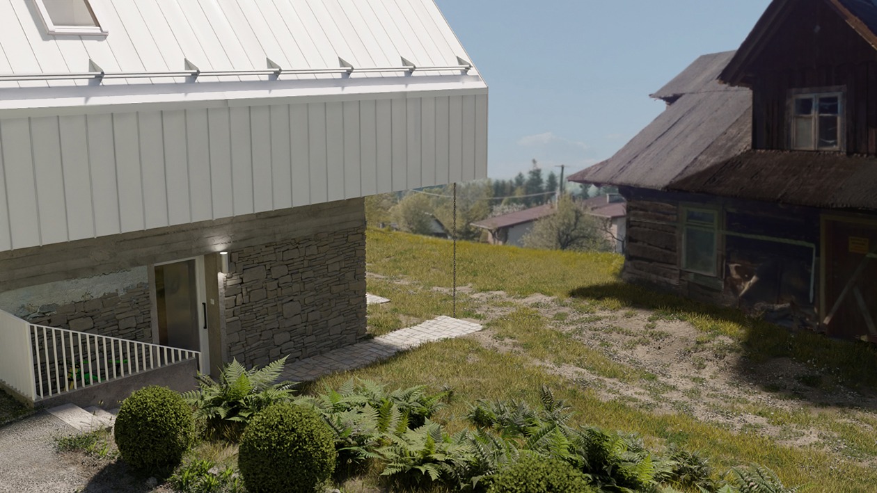 wisla-rental-house-zinc-cladding-and-barn-conversion-architecture-trends-2020-PGPstudio Barn conversion from the street level