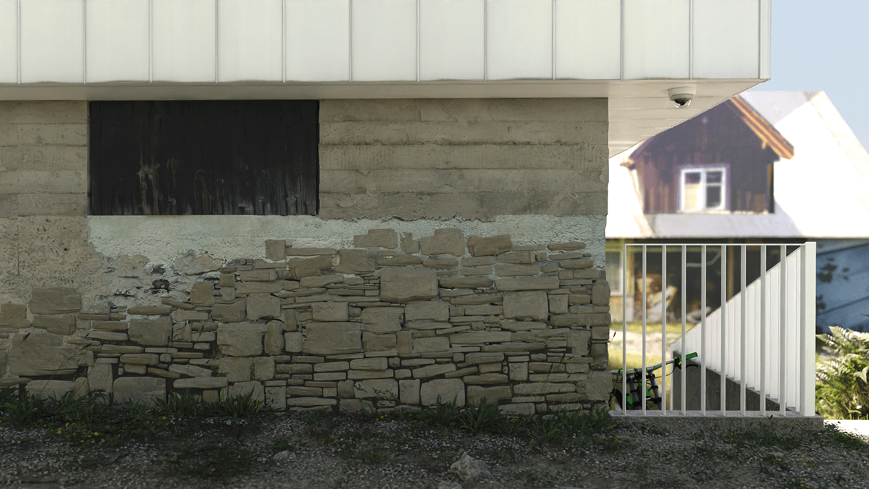 wisla-rental-house-zinc-cladding-existing-barn-architecture-trends-2020-PGPstudio Barn conversion looking at the old barn wall