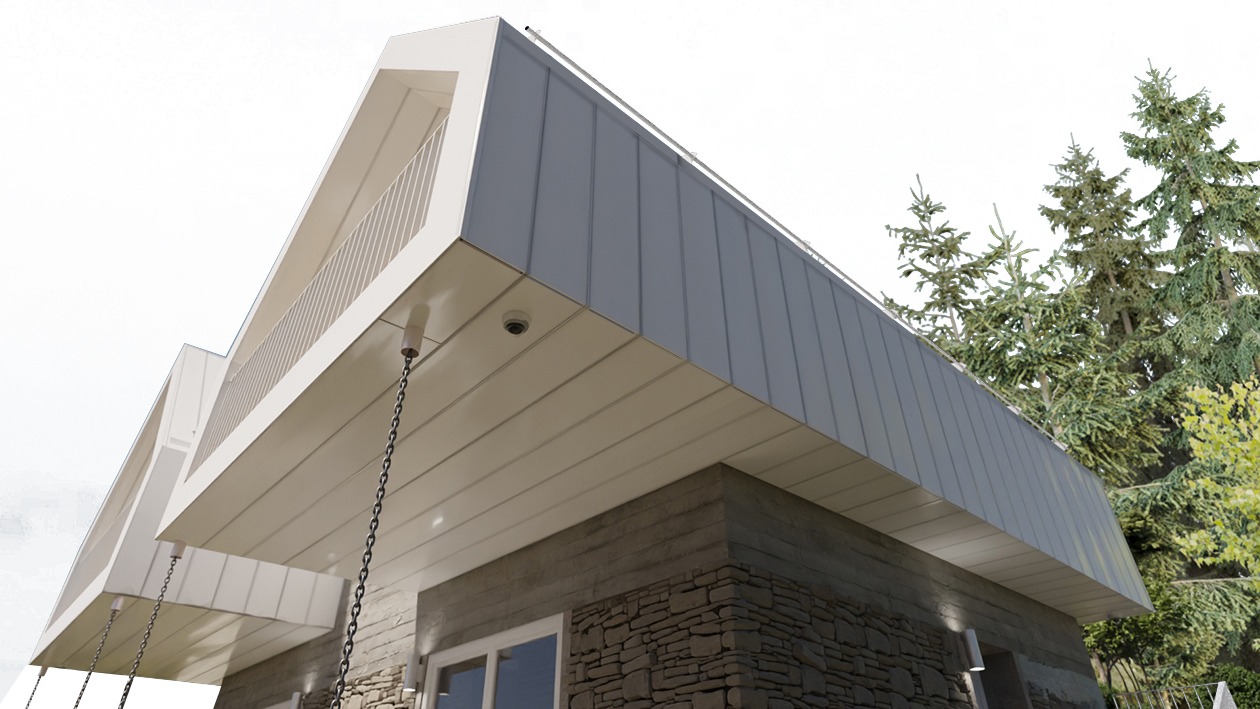 Barn Zoom at the white cladding