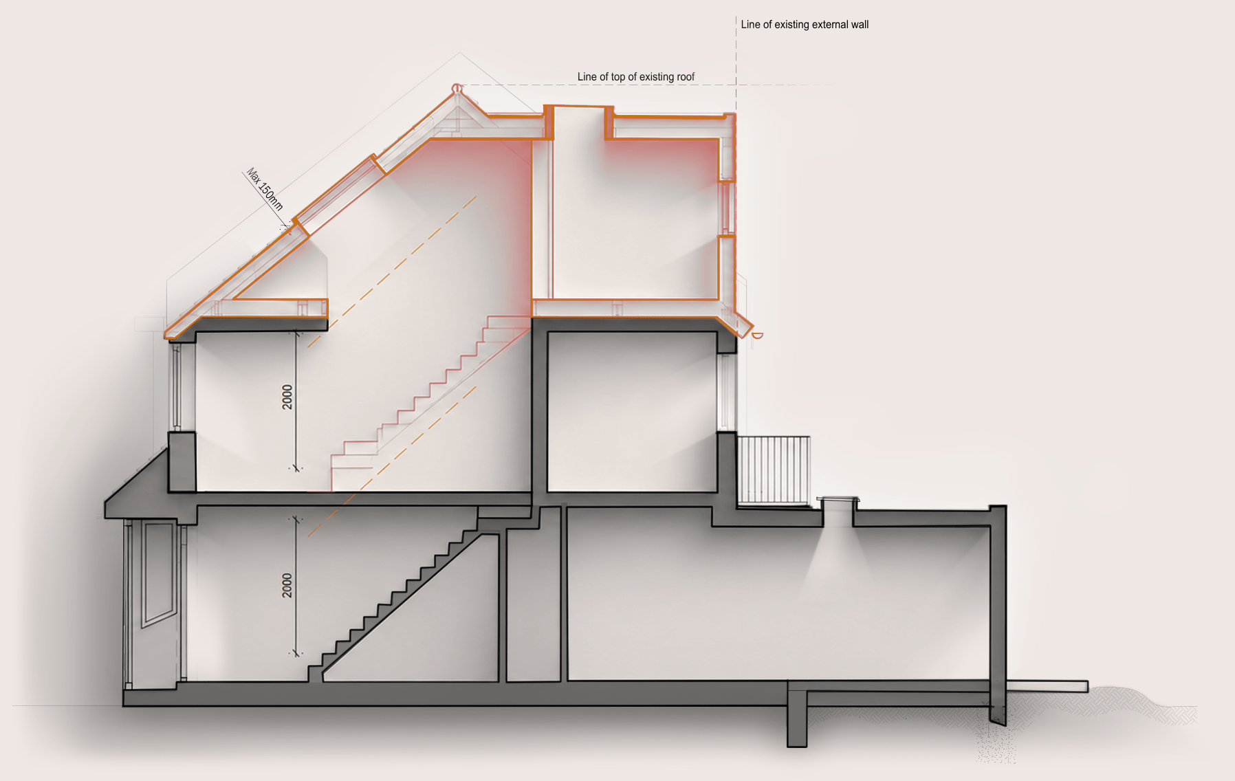 Loft-Conversion-83-section-PGPstudio Loft Conversion section