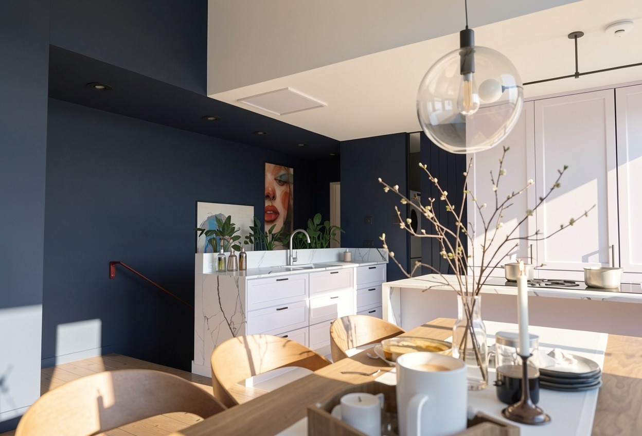 kitchen-hill-house-image-interior-trends-2021-PGPstudio Kitchen Hill House featuring navy blue contemporary architecture